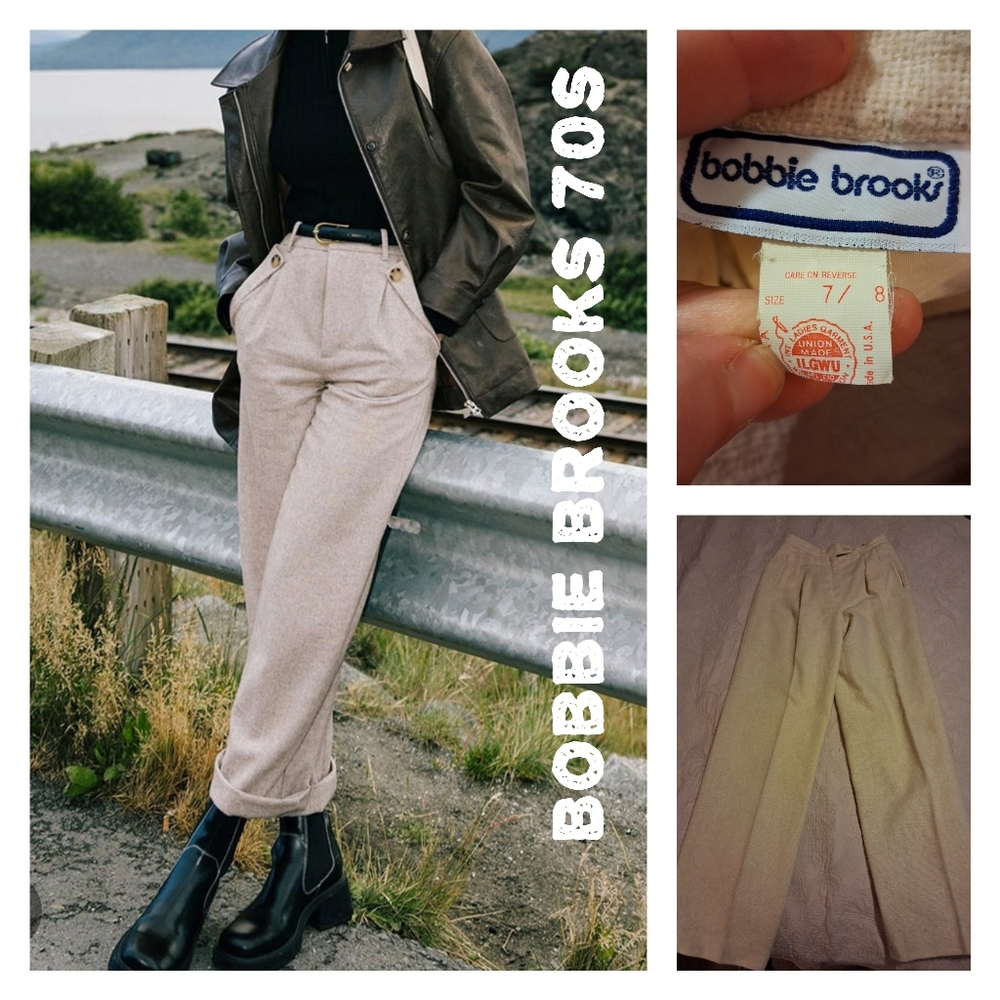 Bobbie Brooks 70s Oatmeal Wool High Waisted Pants